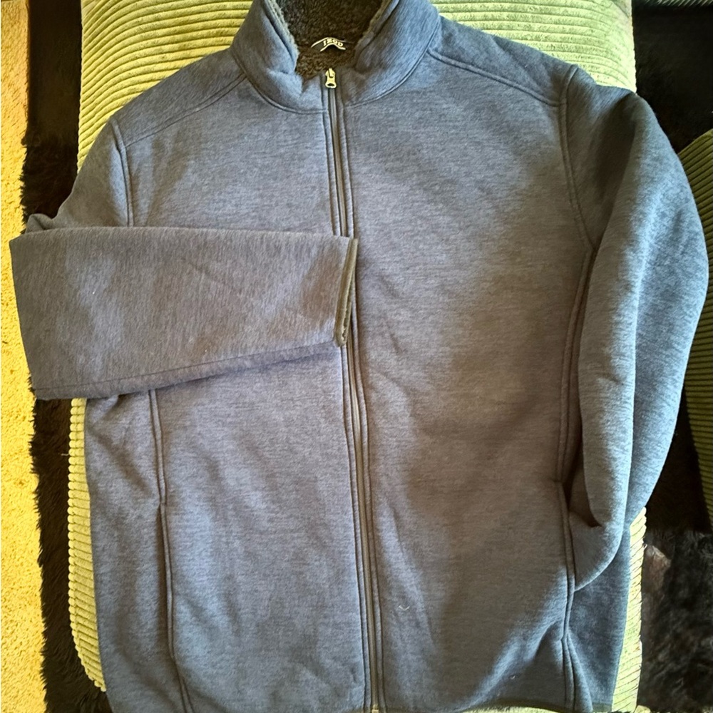 Cozy Blue Zip-Up Jacket